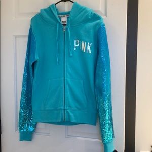 victoria’s secret pink hooded zip up sweatshirt